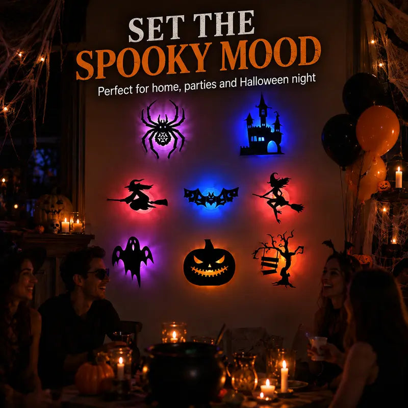 3D LED Bat Decorative Lights – Set of 12/24 Halloween Spooky Decorations