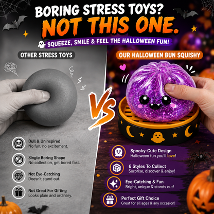 🔥 55% OFF TODAY 🎃 Healrize® Halloween Steamed Bun Squishy Random Mystery Box | 6 Spooky Styles to Collect🎃