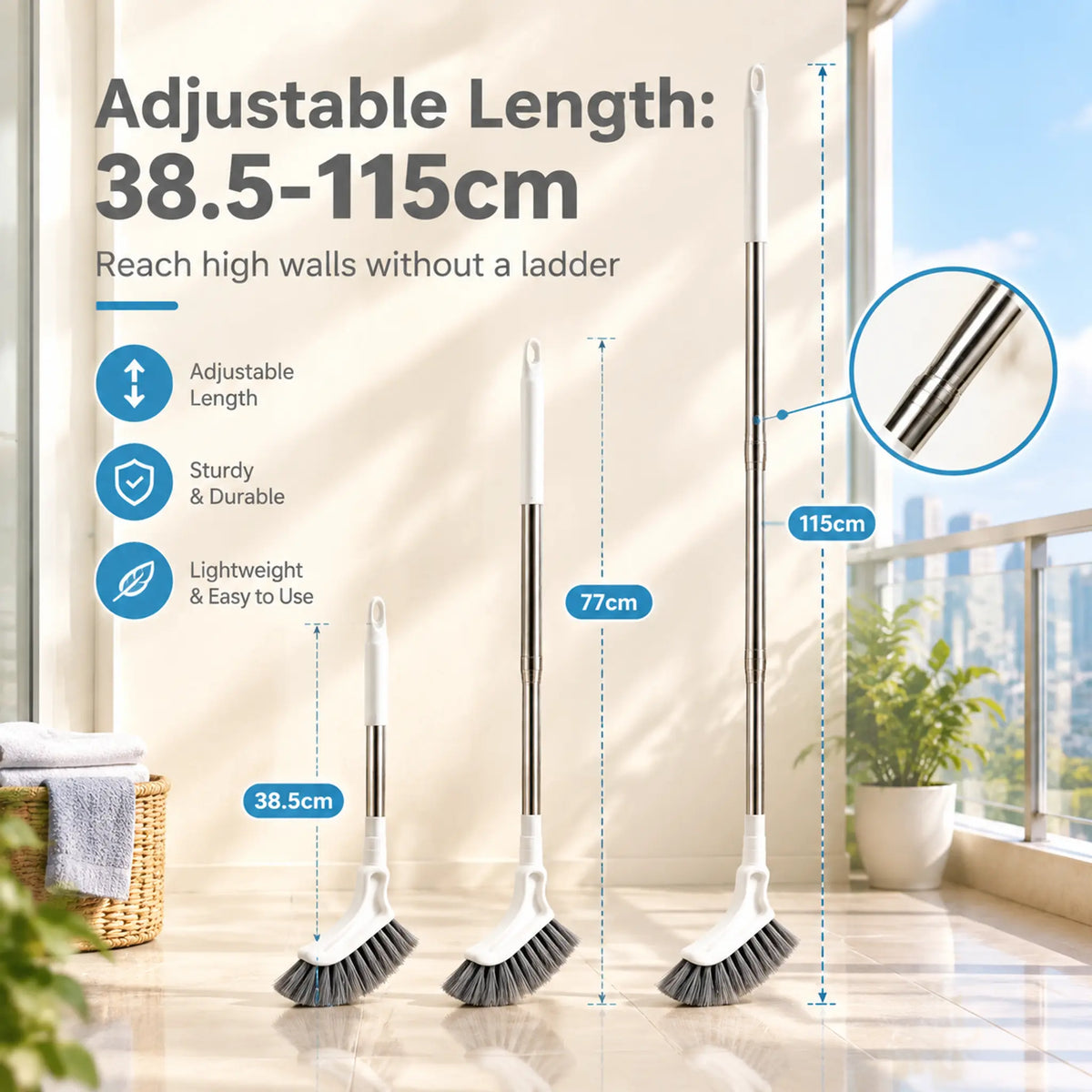 🧼 Telescopic Crevice Cleaning Brush – Reach Deep, Scrub Every Gap