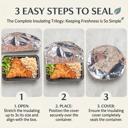 Heat-Lock Foil Food Covers – 50 Pack for Hot Meals & Leftovers