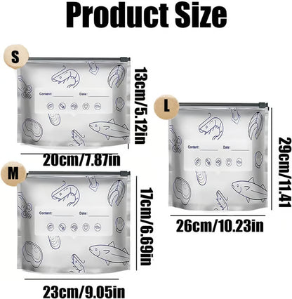 ✨ Reusable Aluminum Foil Sealable Storage Bags 🌱