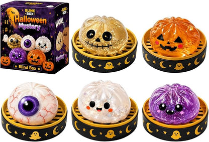 🔥 55% OFF TODAY 🎃 Healrize® Halloween Steamed Bun Squishy Random Mystery Box | 6 Spooky Styles to Collect🎃