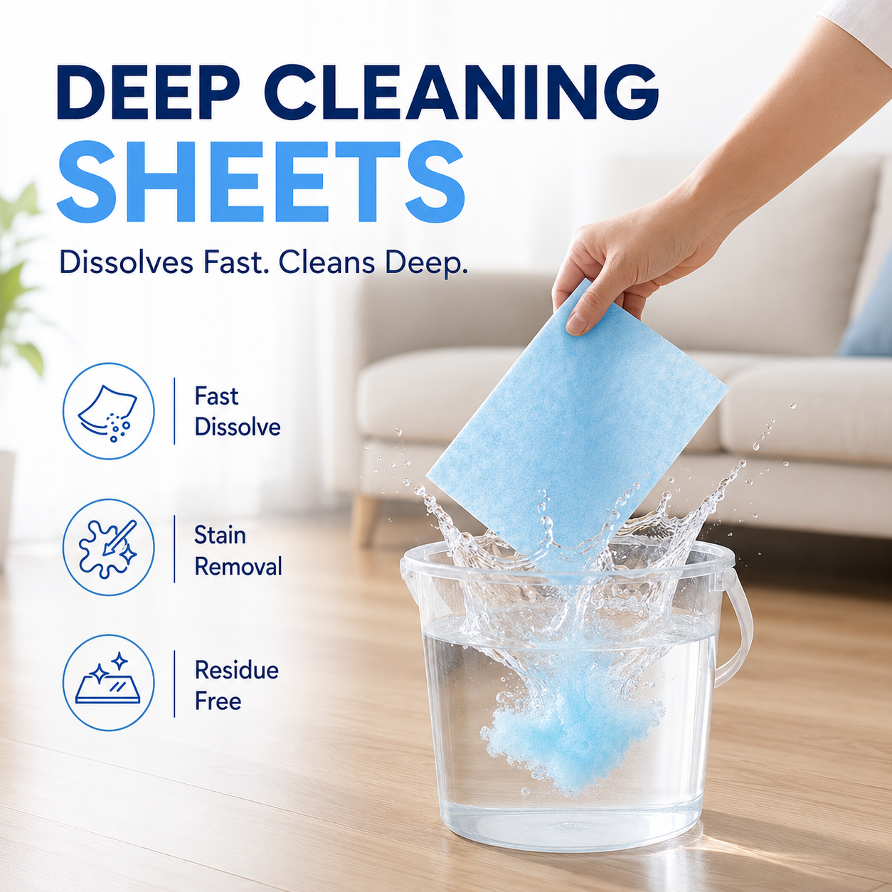 ✨ 4-in-1 Floor Cleaning Sheets – Deep Clean & Streak-Free Shine