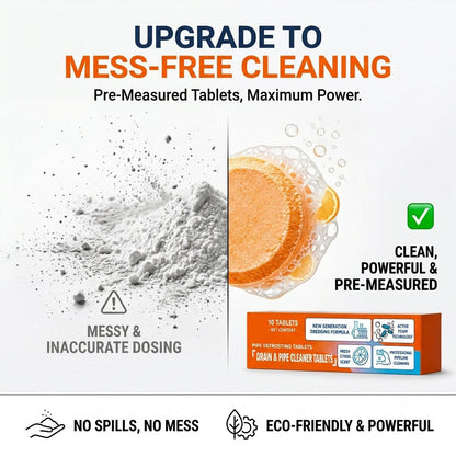 💥Active Oxygen Foaming Drain Cleaner Tablets – Weekly Care for Kitchen & Bathroom Drains