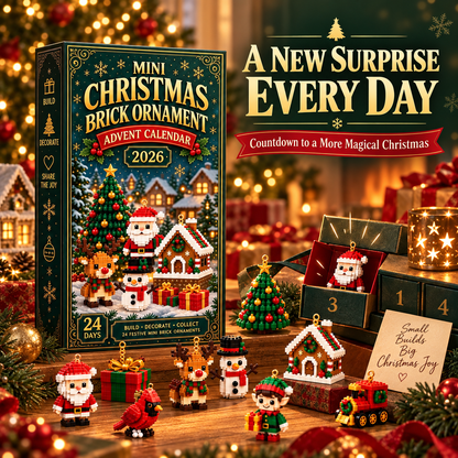 🎄 24-Day Christmas Brick Ornament Advent Calendar Set 🎁