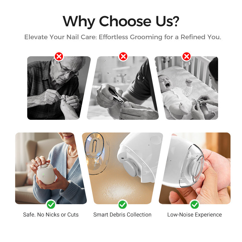 🎁Last Day Sale 70% OFF🥳💞50K+ SOLD!⚡Universal Automatic Fingernail Grinder for Adults and Children