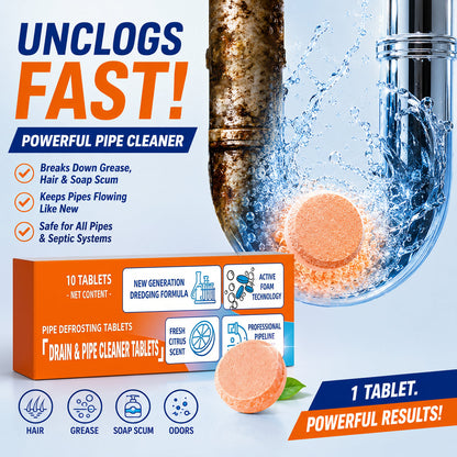 💥Active Oxygen Foaming Drain Cleaner Tablets – Weekly Care for Kitchen & Bathroom Drains