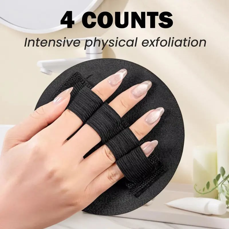 🧽 4-Pack Soft Rubber Shower Scrubber