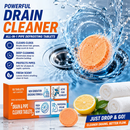 💥Active Oxygen Foaming Drain Cleaner Tablets – Weekly Care for Kitchen & Bathroom Drains