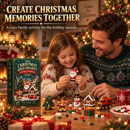 🎄 24-Day Christmas Brick Ornament Advent Calendar Set 🎁