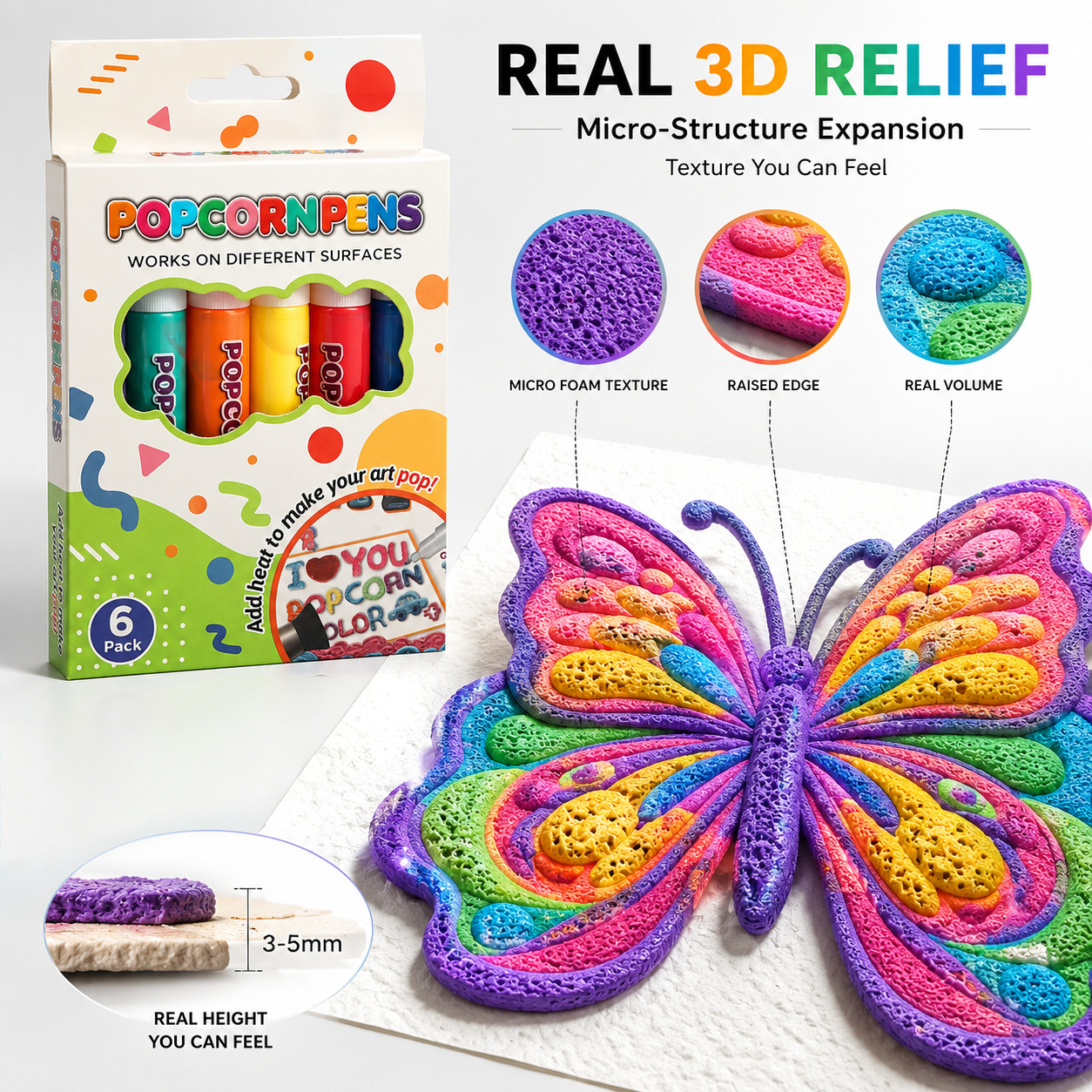 🌿𝑺𝑪𝑵𝑫𝑹® 3D Relief Art Pen – Turn Flat Drawings Into Touchable 3D Art