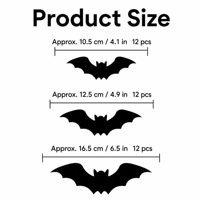 🦇3D Bat Light LED Decorations - Halloween Spooky Ornaments