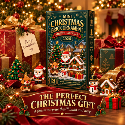 🎄 24-Day Christmas Brick Ornament Advent Calendar Set 🎁