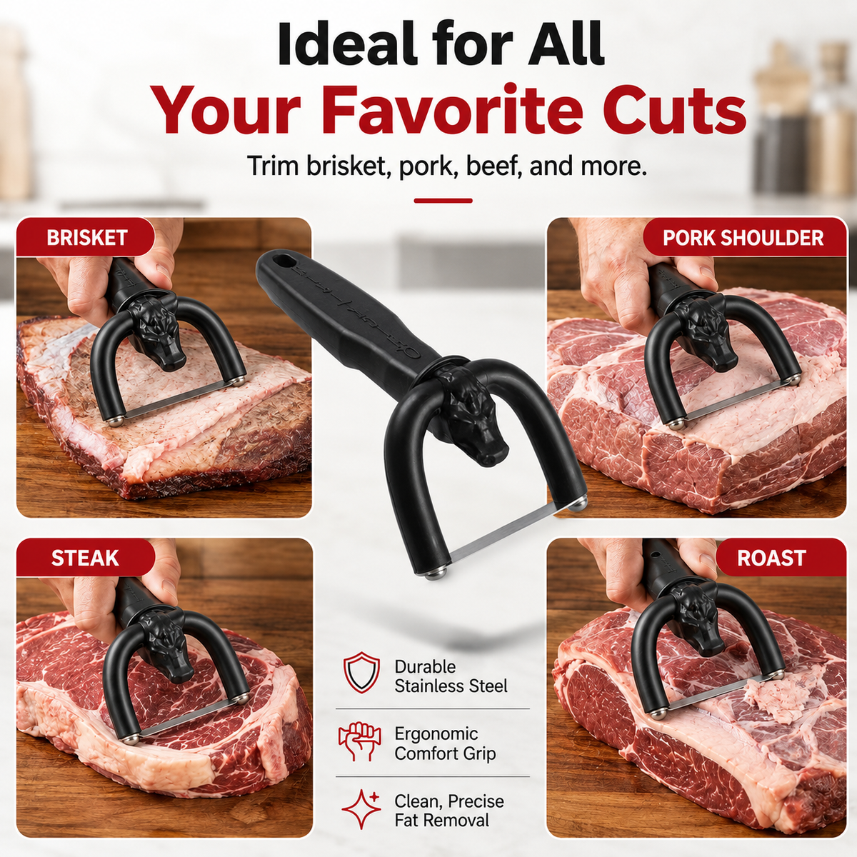 🥩Professional Meat Fat Trimmer – Up to 10X Faster Prep