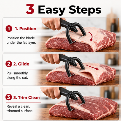 🥩Professional Meat Fat Trimmer – Up to 10X Faster Prep