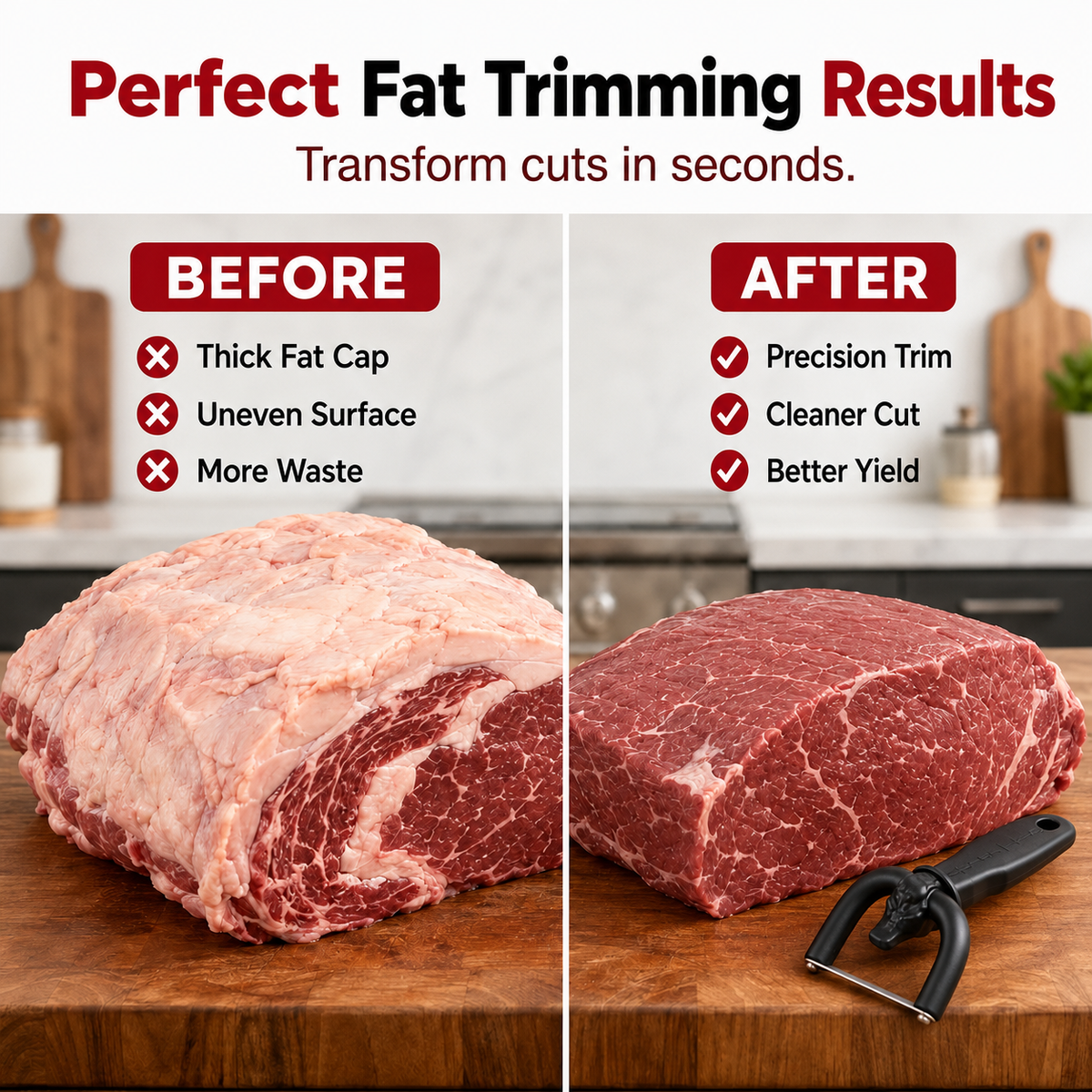 🥩Professional Meat Fat Trimmer – Up to 10X Faster Prep