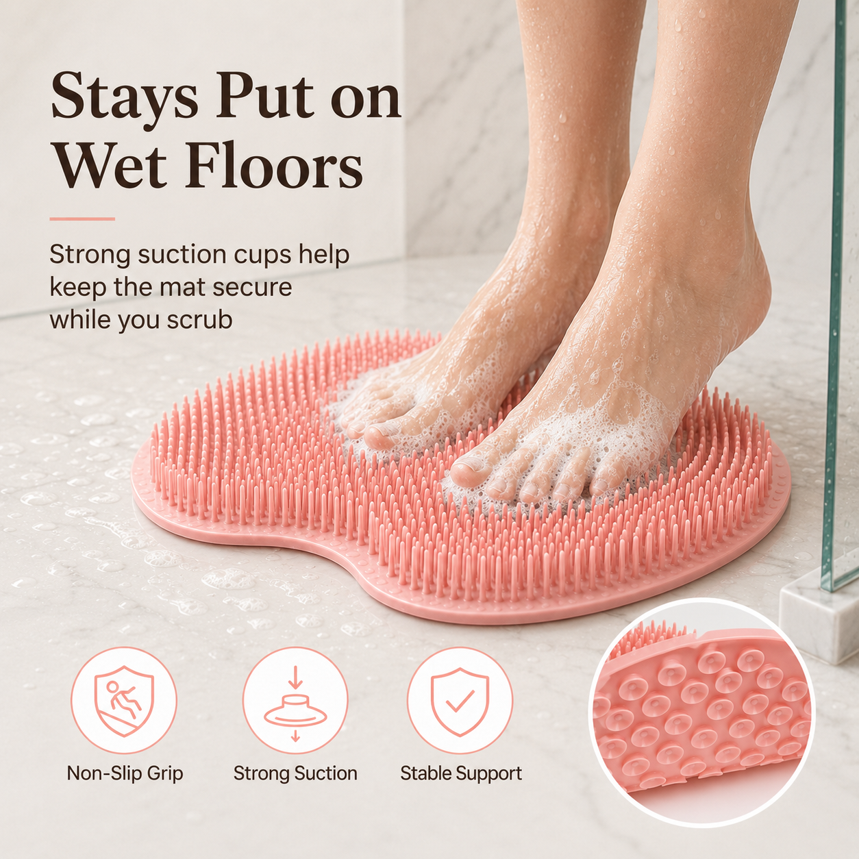 🚿🦶 Foot Spa Scrubber Mat