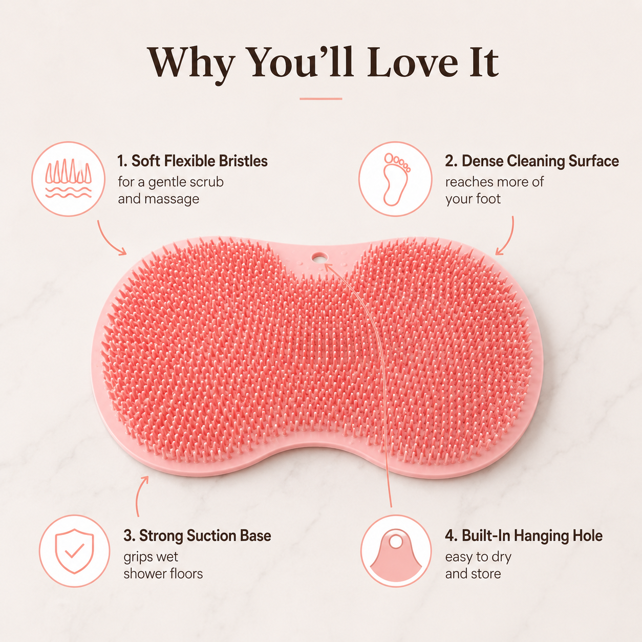 🚿🦶 Foot Spa Scrubber Mat