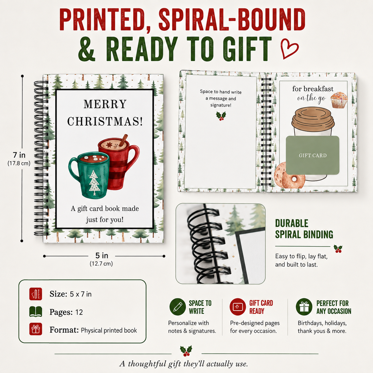 🎁 Christmas Gift Card Surprise Book – Turn Gift Cards Into 12 Holiday Surprises