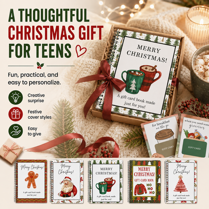 🎁 Christmas Gift Card Surprise Book – Turn Gift Cards Into 12 Holiday Surprises