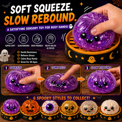🔥 55% OFF TODAY 🎃 Healrize® Halloween Steamed Bun Squishy Random Mystery Box | 6 Spooky Styles to Collect🎃