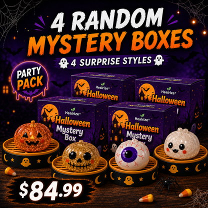 🔥 55% OFF TODAY 🎃 Healrize® Halloween Steamed Bun Squishy Random Mystery Box | 6 Spooky Styles to Collect🎃