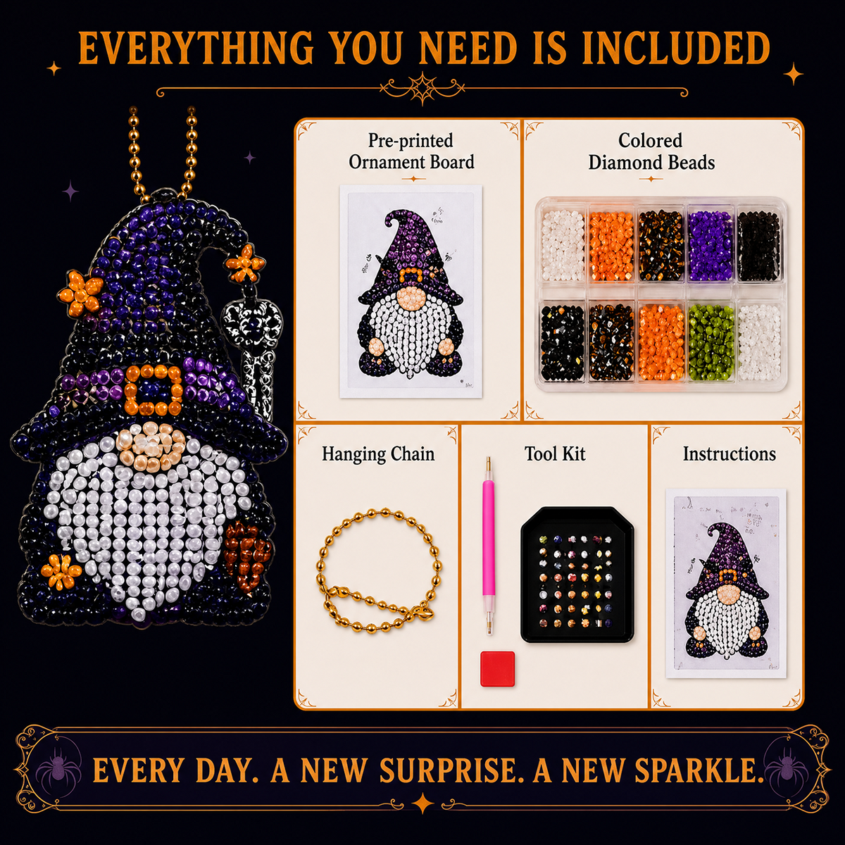 🎃🎄 Gnome Diamond Painting Advent Calendar – Halloween, Christmas & More