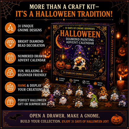 🎃🎄 Gnome Diamond Painting Advent Calendar – Halloween, Christmas & More