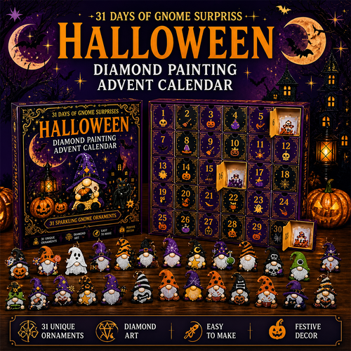 🎃🎄 Gnome Diamond Painting Advent Calendar – Halloween, Christmas & More