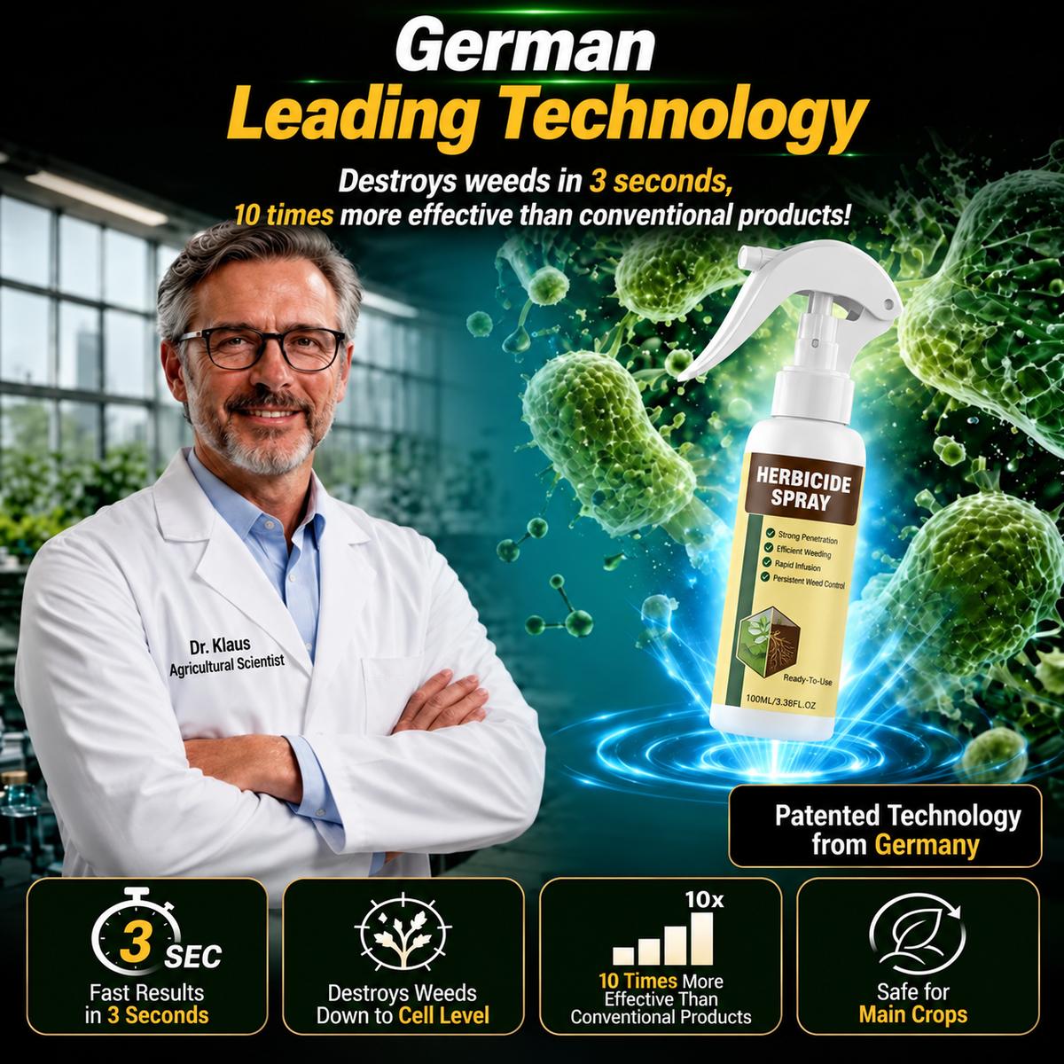 🔥🔥🔥2026 SALE - Fast-Acting Weed & Grass Killer Spray – Targets Weeds to the Root
