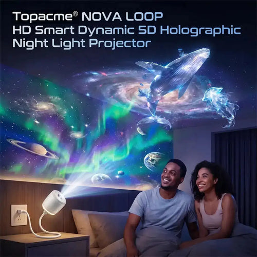 𝑺𝑪𝑵𝑫𝑹®NEXT-GEN SMART PROJECTION HD Smart Dynamic 5D Holographic Night Light Projector