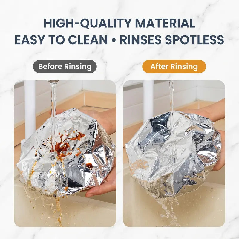 Heat-Lock Foil Food Covers – 50 Pack for Hot Meals & Leftovers