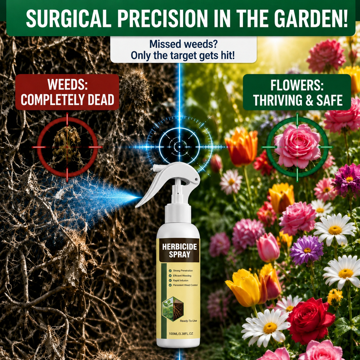 🔥🔥🔥2026 SALE - Fast-Acting Weed & Grass Killer Spray – Targets Weeds to the Root
