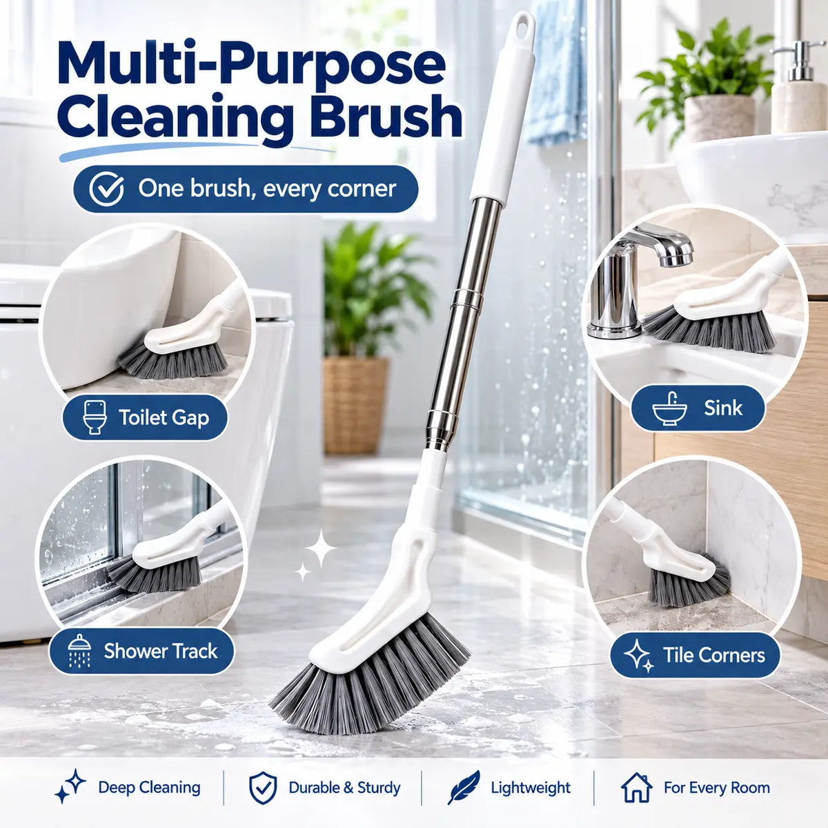 🧼 Telescopic Crevice Cleaning Brush – Reach Deep, Scrub Every Gap