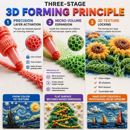 🌿𝑺𝑪𝑵𝑫𝑹® 3D Relief Art Pen – Turn Flat Drawings Into Touchable 3D Art