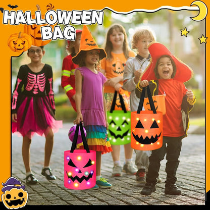 🎃LED Light-Up Halloween Candy Bucket Set – 3 or 4 Colors 👻