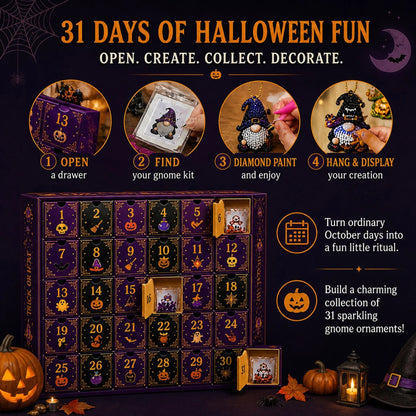 🎃🎄 Gnome Diamond Painting Advent Calendar – Halloween, Christmas & More