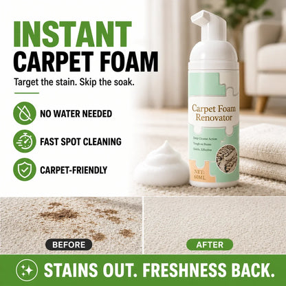 🔥 Fast-Acting Waterless Carpet Foam Stain Remover – Deep Clean in Minutes🥰