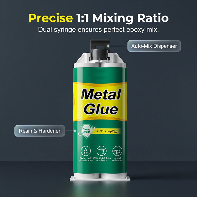 Steel-Reinforced 2-Part Metal Repair Epoxy | Fast, Waterproof & Built to Last