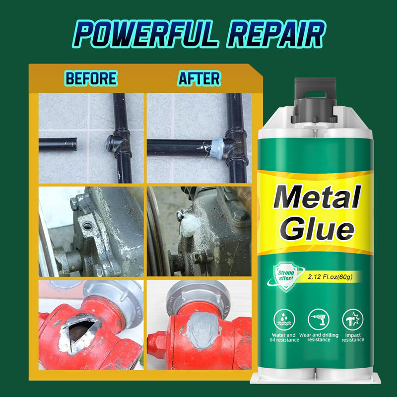 Steel-Reinforced 2-Part Metal Repair Epoxy | Fast, Waterproof & Built to Last