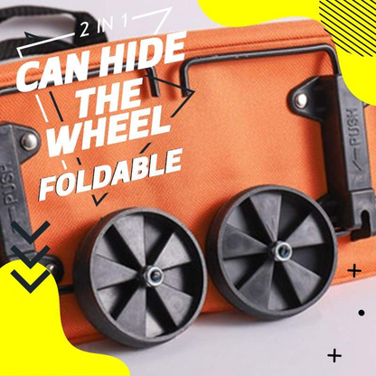 🛒 2-in-1 Foldable Shopping Cart | Shop, Carry & Roll with Ease