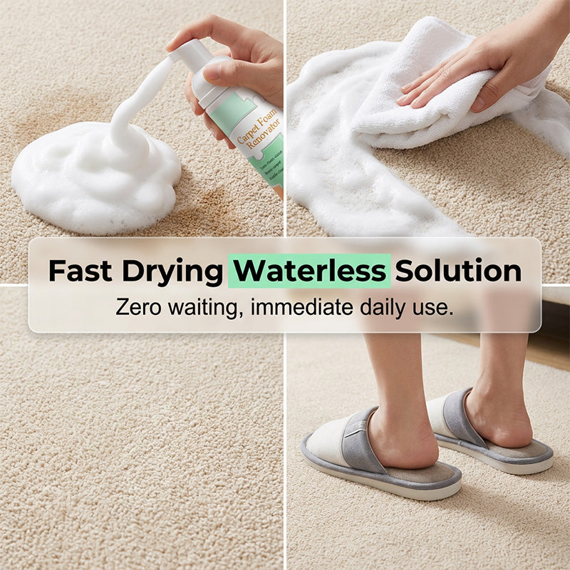🔥 Fast-Acting Waterless Carpet Foam Stain Remover – Deep Clean in Minutes🥰